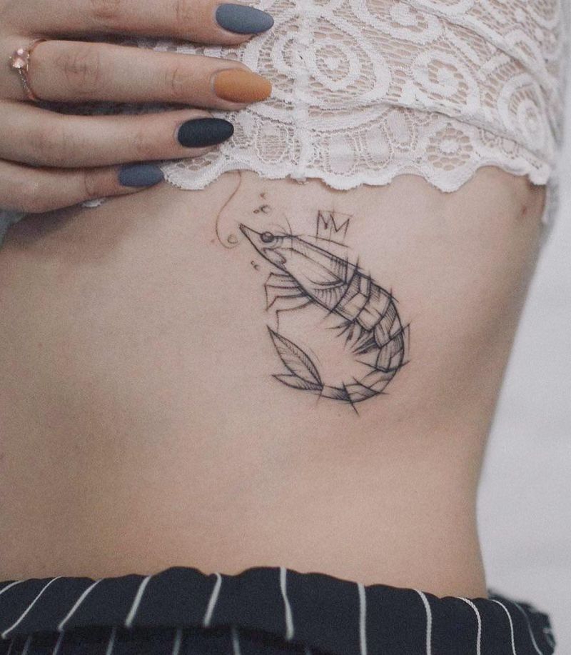 30 Pretty Shrimp Tattoos to Inspire You