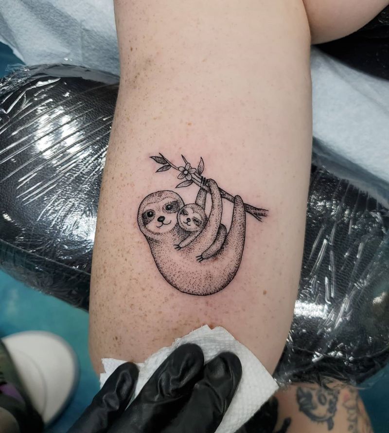 30 Cute Sloth Tattoos for You to Enjoy