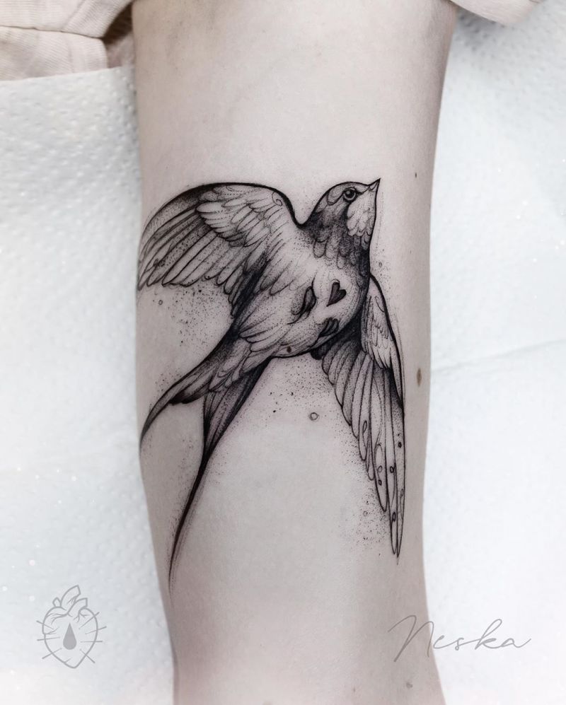 30 Stunning Swallow Tattoos for You to Enjoy