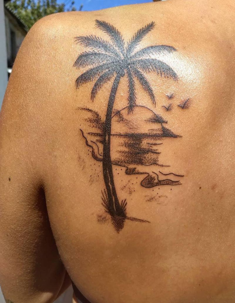 30 Pretty Beach Tattoos Hope to Inspire You