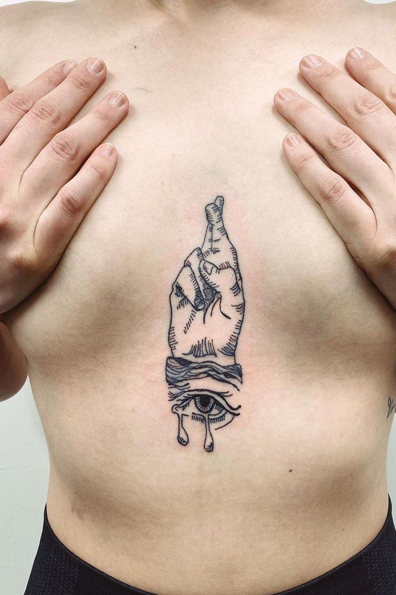 30 Elegant Fingers Crossed Tattoos Bring You Good Luck