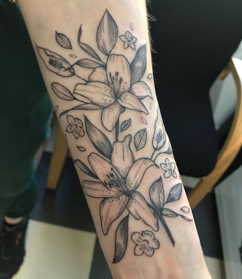 30 Pretty Lily Tattoos to Inspire You