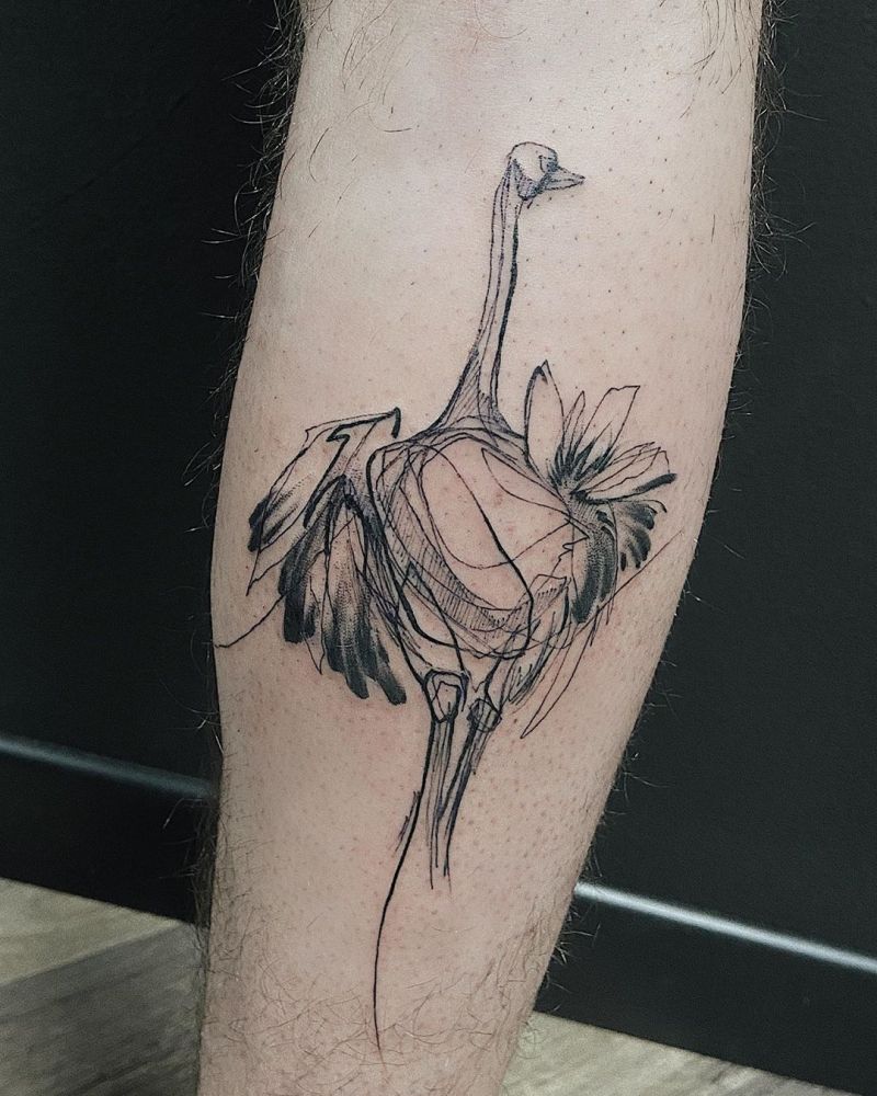 30 Pretty Ostrich Tattoos Hope to Inspire You