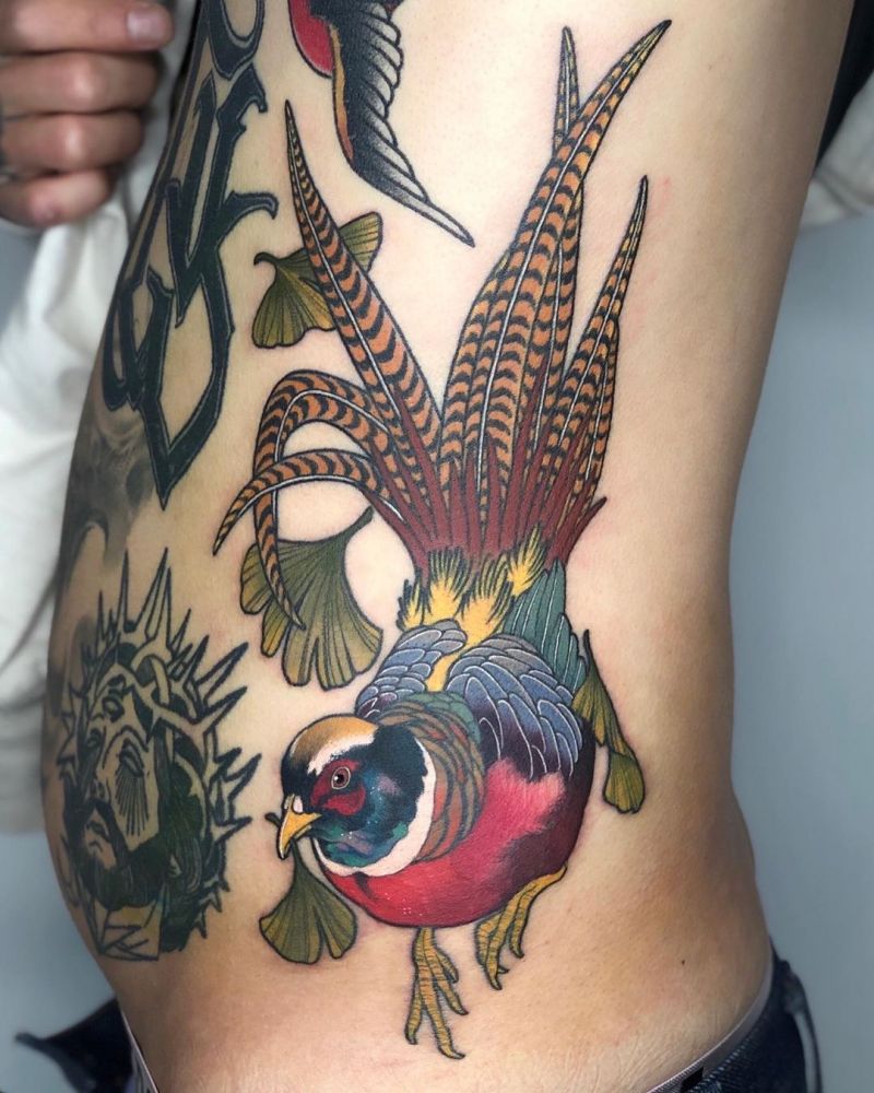 30 Pretty Pheasant Tattoos to Inspire You