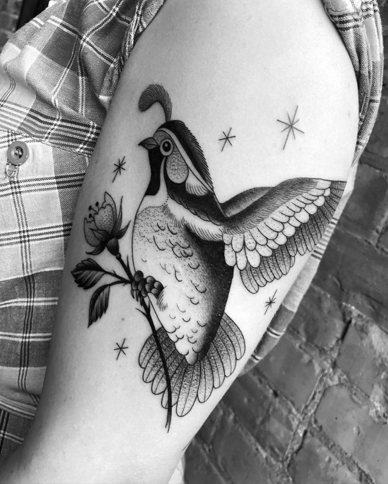 30 Pretty Quail Tattoos to Inspire You