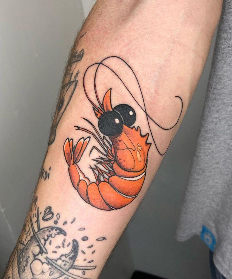 30 Pretty Shrimp Tattoos to Inspire You