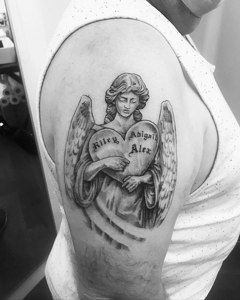 30 Beautiful Angel Tattoos to Inspire You