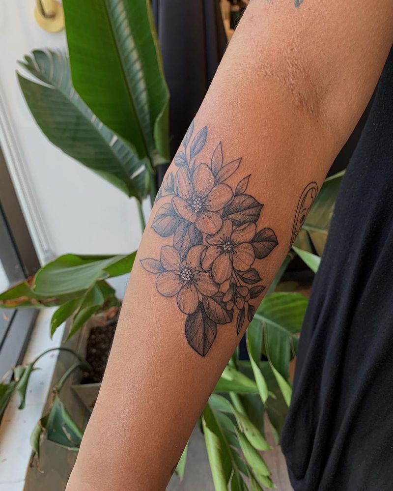 30 Pretty Apple Blossom Tattoos You Will Love