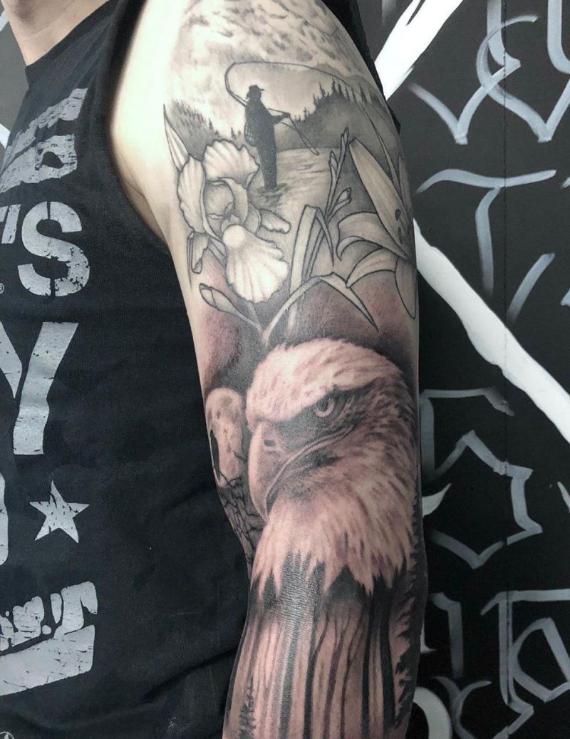 30 Pretty Bald Eagle Tattoos for Men