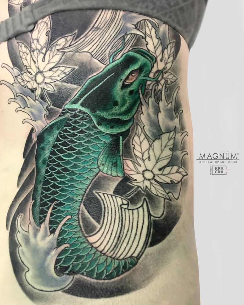 30 Pretty Carp Tattoos to Inspire You