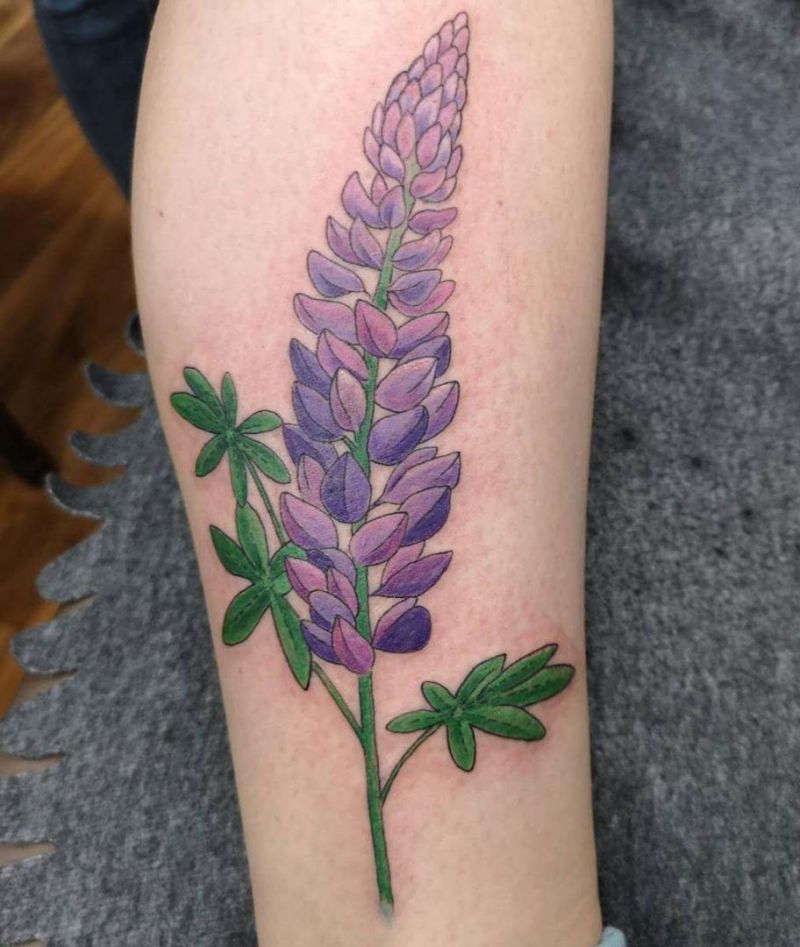 30 Pretty Lupine Tattoos for Your Inspiration