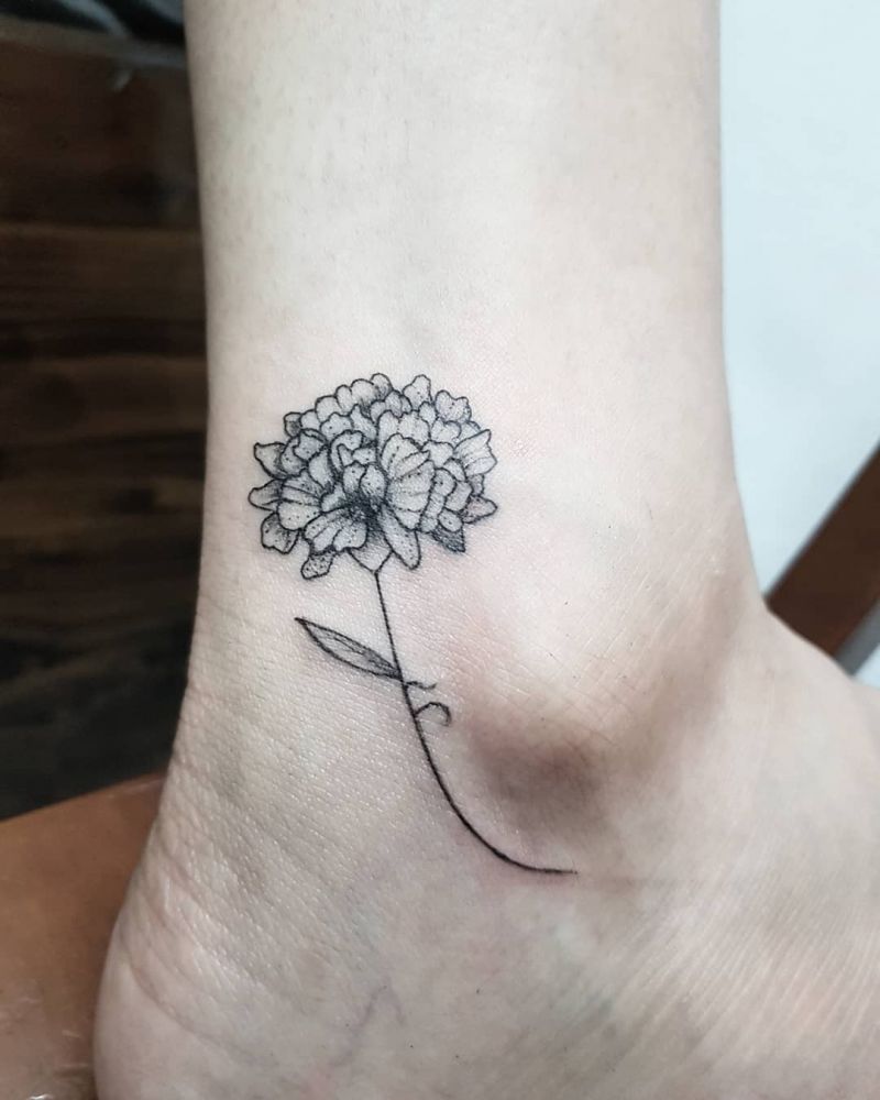 30 Beautiful Marigold Tattoos You Will Love