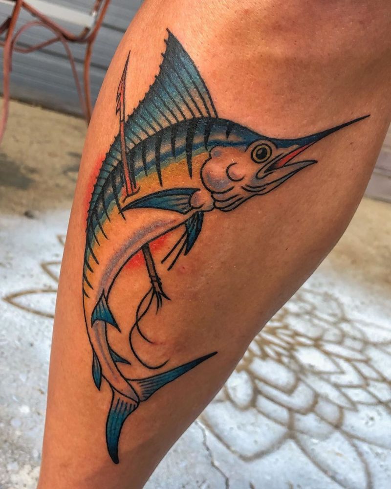 30 Pretty Marlin Tattoos You Will Love