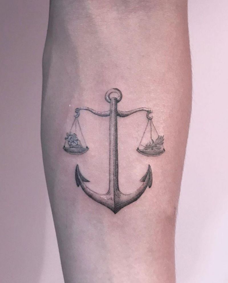 30 Pretty Scale Tattoos You Will Love