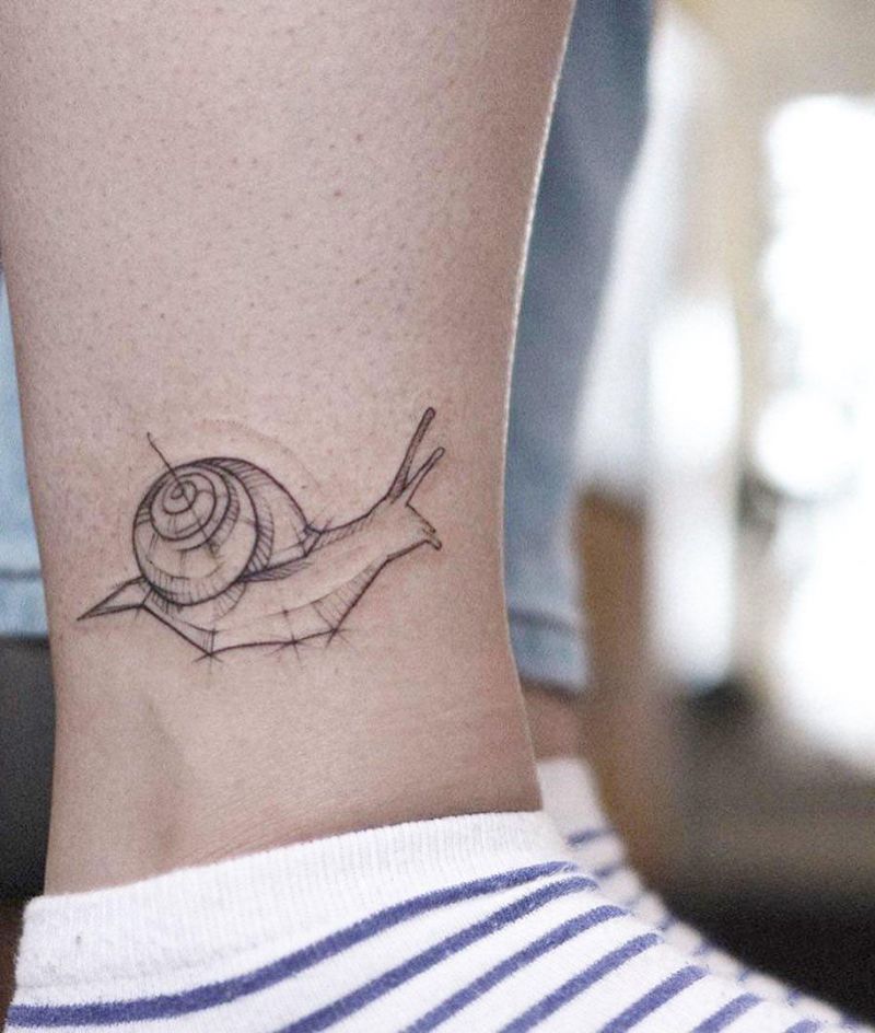 30 Cute Snail Tattoos That You Can't Miss