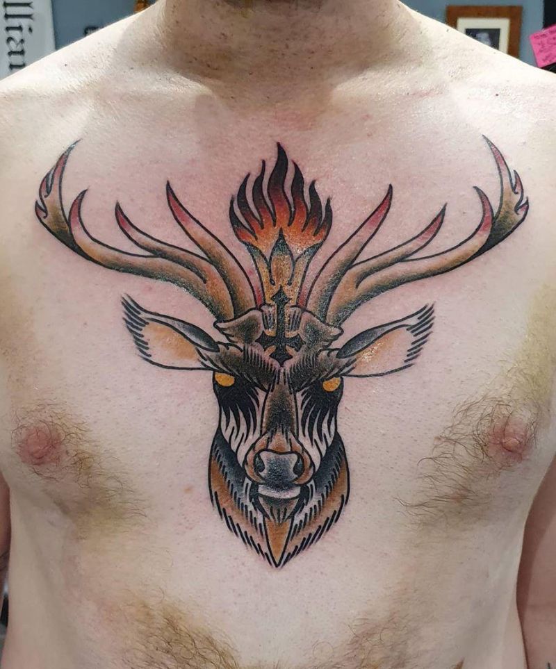 30 Pretty Stag Tattoos That Improve Your Taste