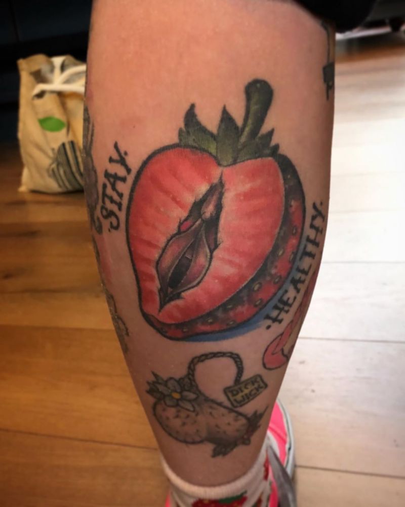 30 Pretty Strawberry Tattoos You Will Love