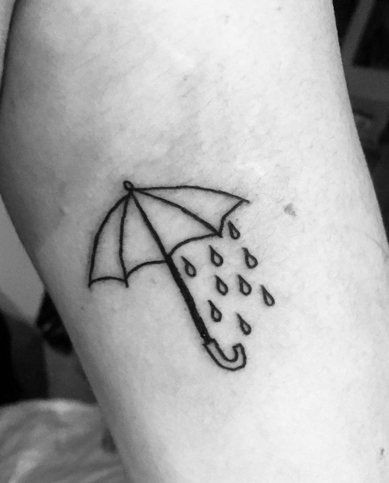30 Creative Umbrella Tattoos Shelter You from The Wind and Rain