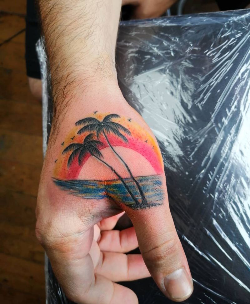 30 Pretty Beach Tattoos Hope to Inspire You