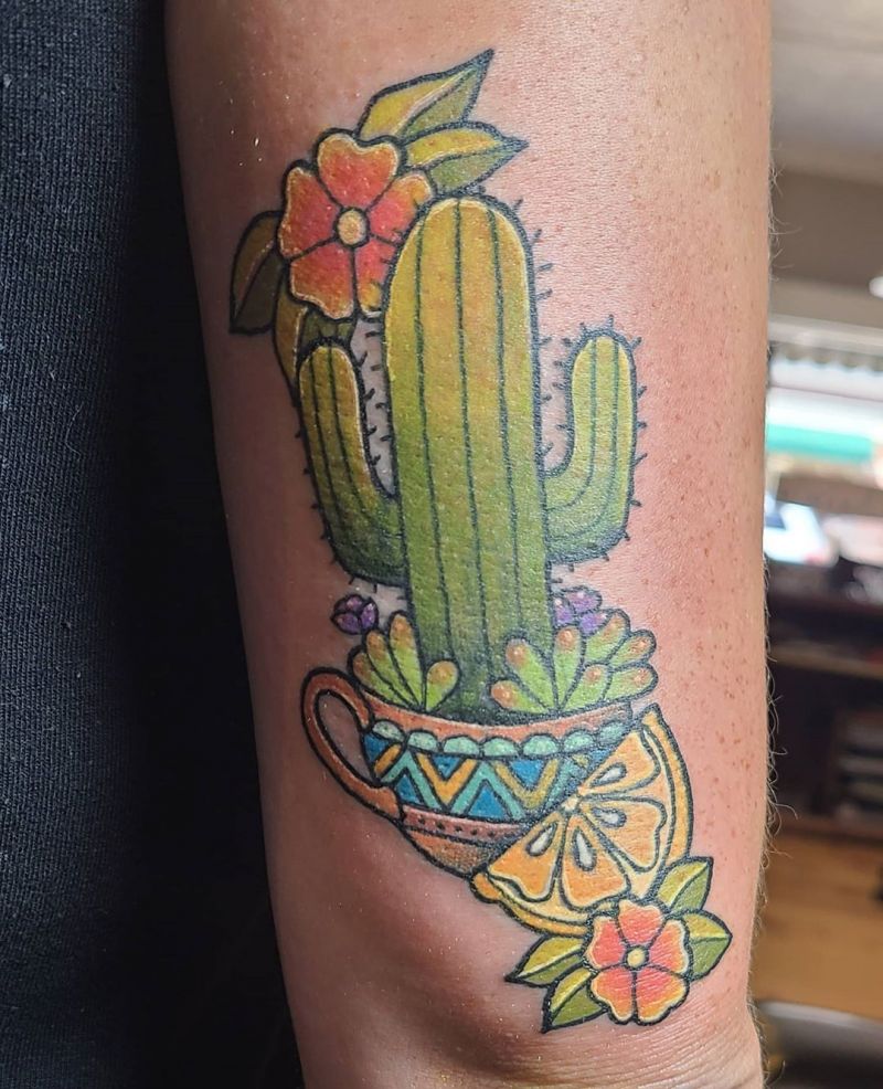 30 Beautiful Cactus Tattoos Enhance Your Personality