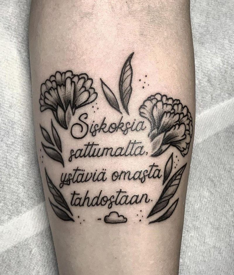 30 Pretty Carnation Tattoos You Will Love