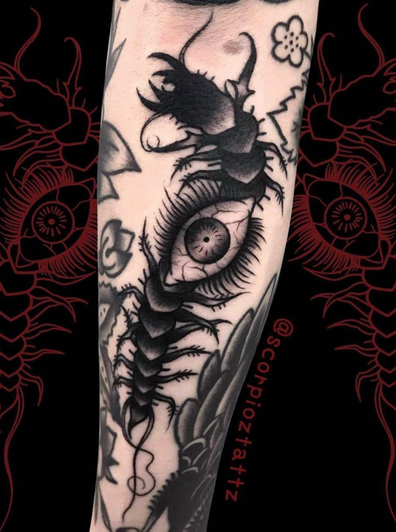 30 Amazing Centipede Tattoos You Will Love to Try