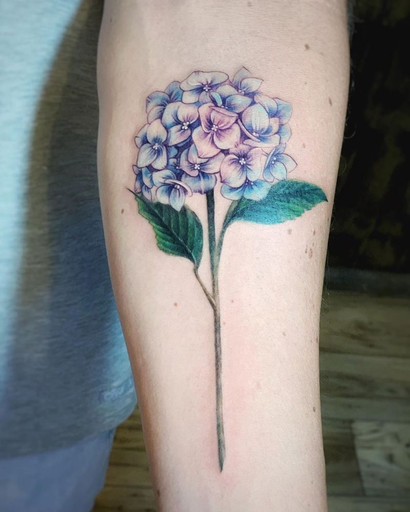 30 Elegant Hydrangea Tattoos for Women You Will Love