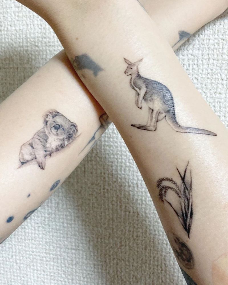 30 Superb Kangaroo Tattoos You Will Like to Try