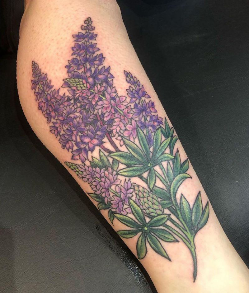 30 Pretty Lupine Tattoos for Your Inspiration