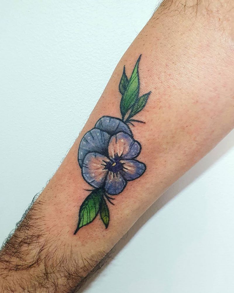 30 Pretty Pansy Tattoos for Your Inspiration