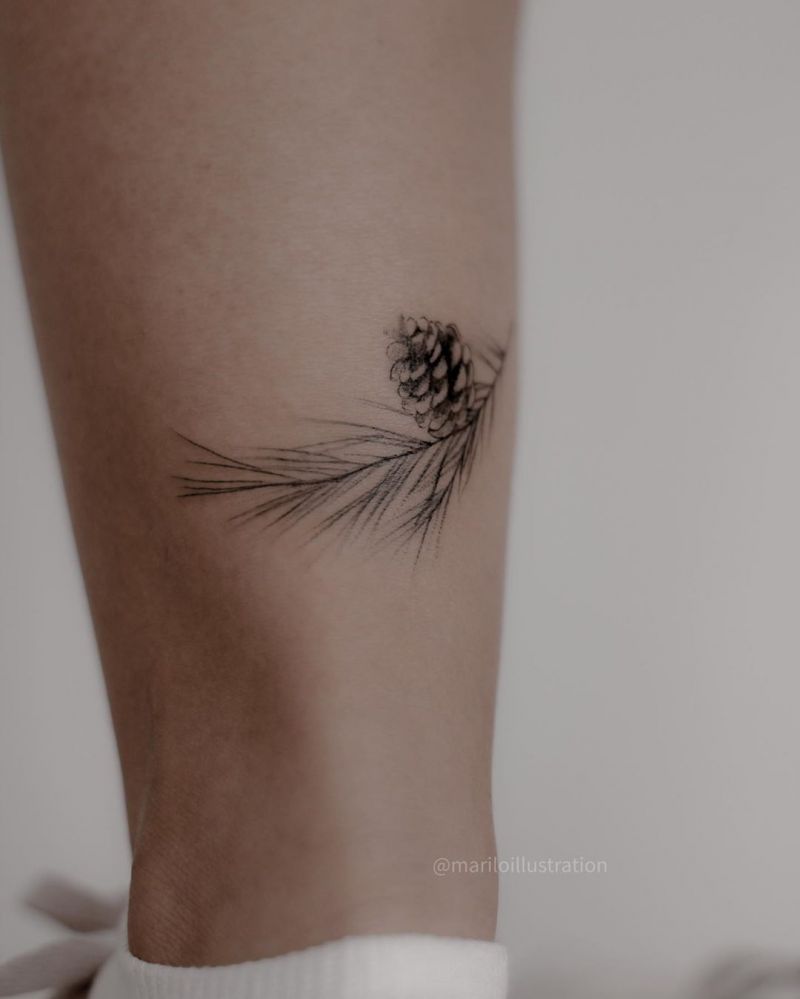 30 Pretty Pinecone Tattoos to Inspire You