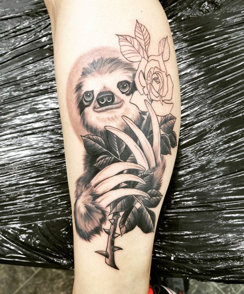 30 Cute Sloth Tattoos for You to Enjoy