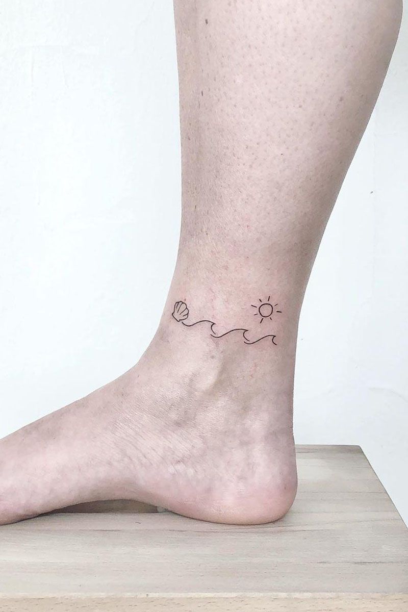 30 Pretty Beach Tattoos Hope to Inspire You