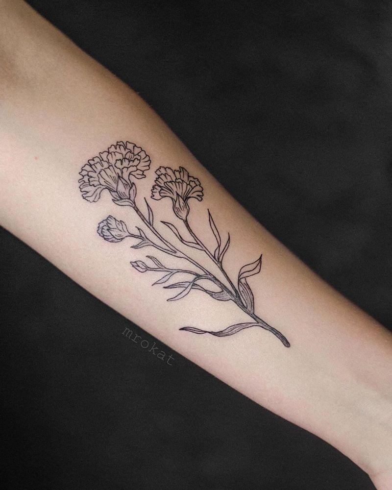 30 Pretty Carnation Tattoos You Will Love