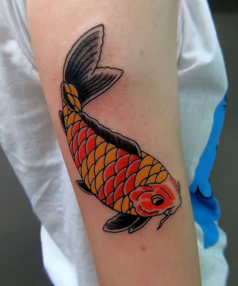 30 Pretty Carp Tattoos to Inspire You