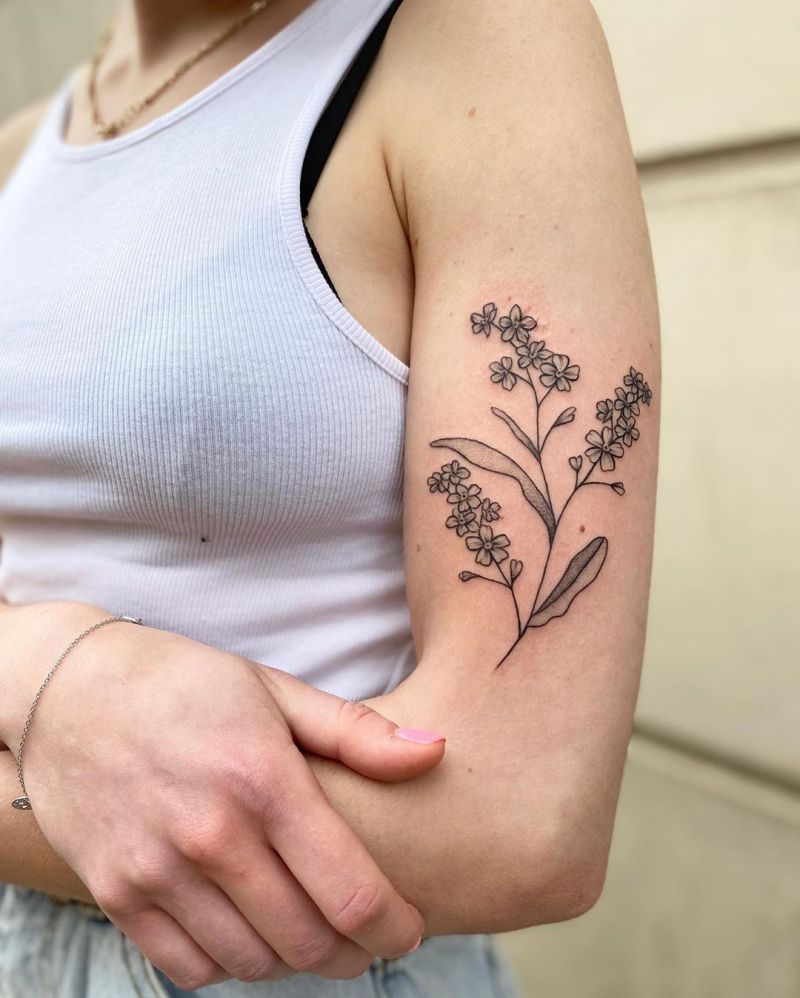 30 Pretty Forget Me Not Tattoos for Your Inspiration