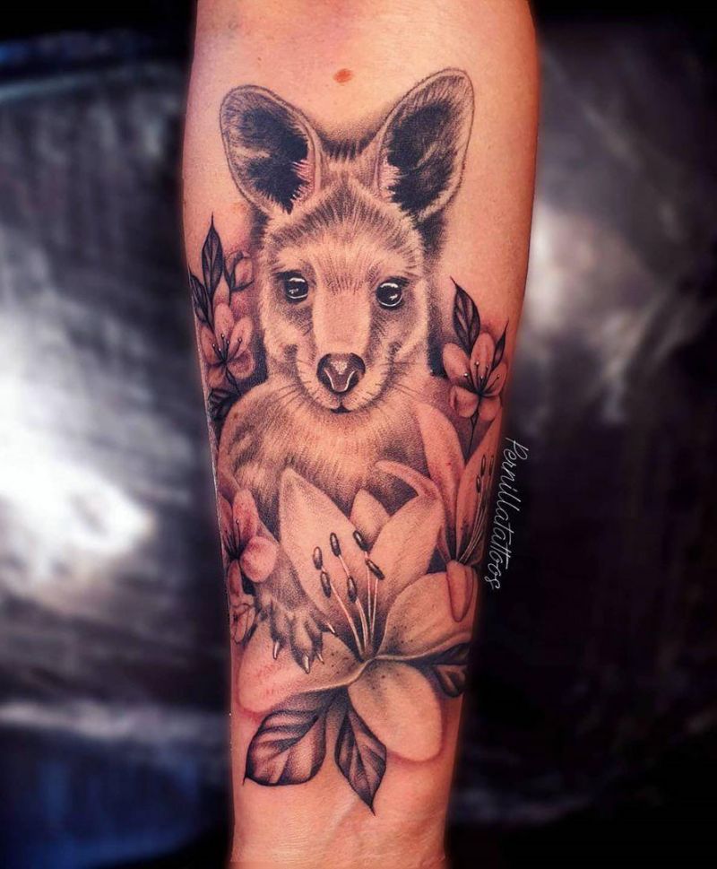 30 Superb Kangaroo Tattoos You Will Like to Try