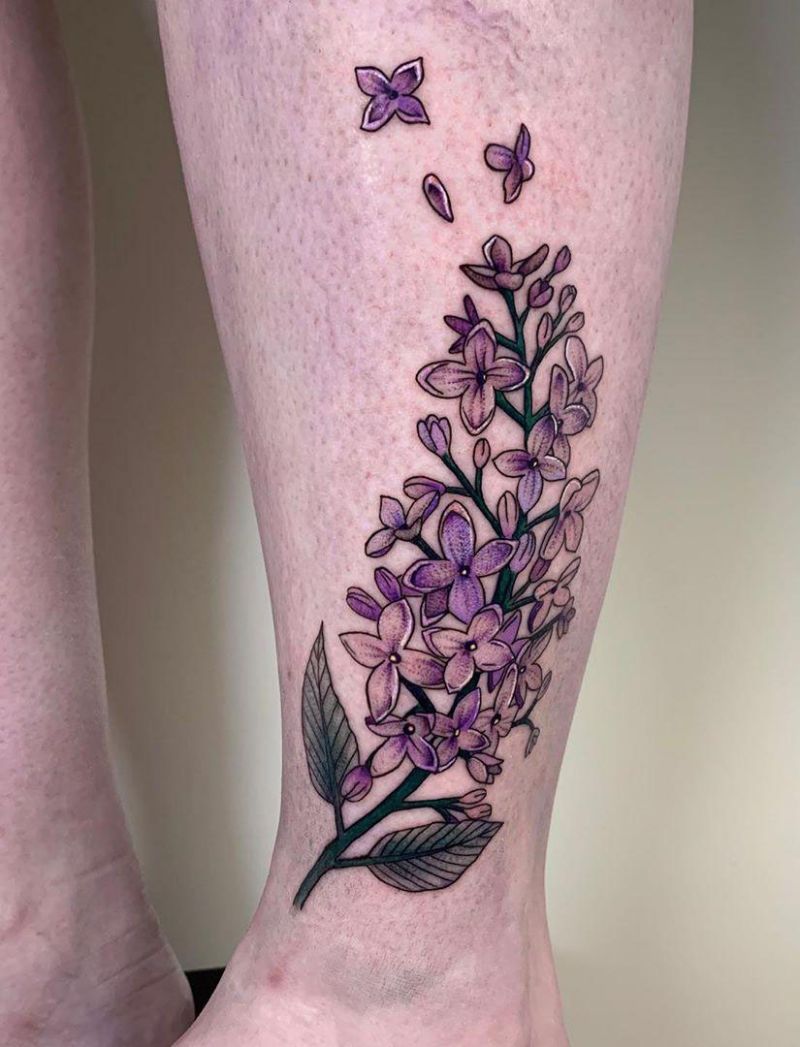 30 Pretty Lilac Tattoos to Inspire You