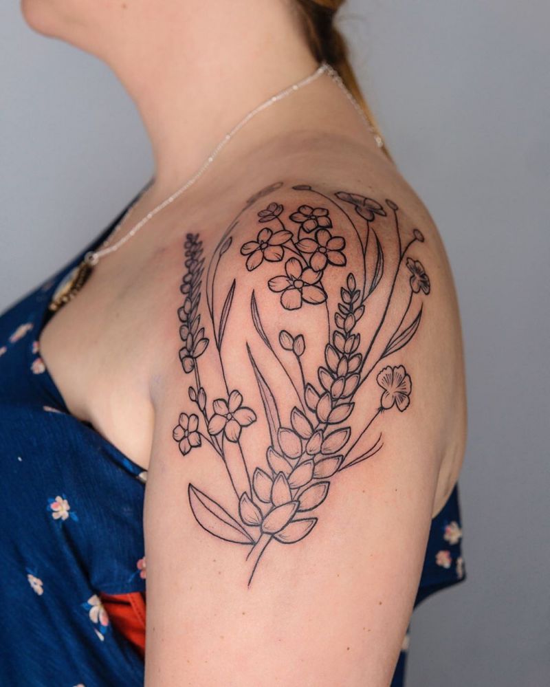 30 Pretty Lupine Tattoos for Your Inspiration