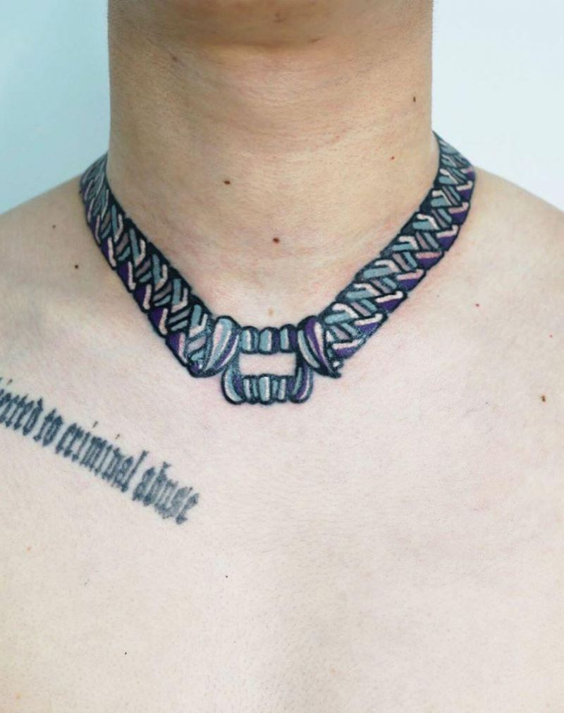30 Pretty Necklace Tattoos Give You a Different Feeling