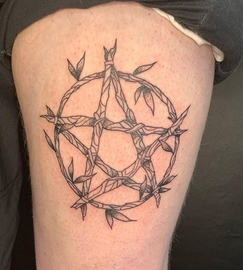 30 Creative Pentacle Tattoos to Inspire You