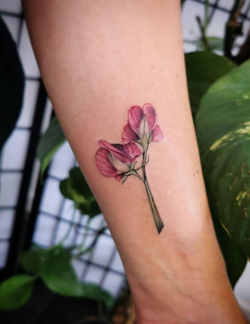 30 Pretty Sweet Pea Tattoos You Will Love