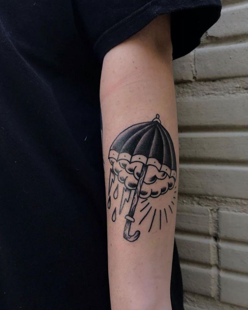 30 Creative Umbrella Tattoos Shelter You from The Wind and Rain