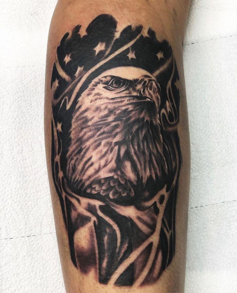 30 Pretty Bald Eagle Tattoos for Men