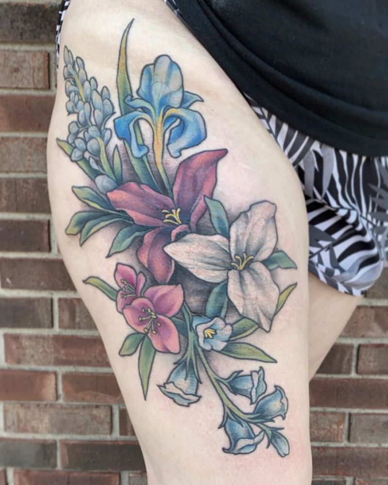 30 Elegant Bluebell Flower Tattoos You Can't Help Trying