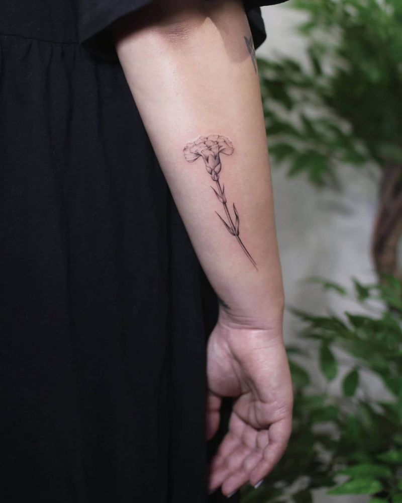 30 Pretty Carnation Tattoos You Will Love