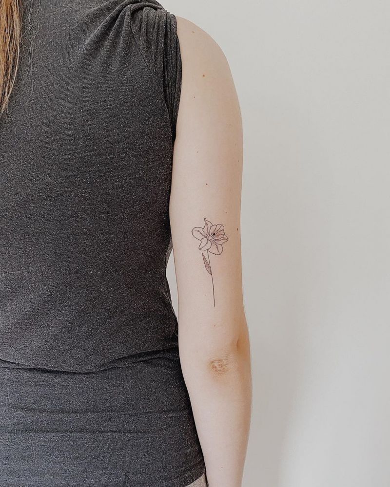 30 Pretty Daffodil Tattoos You Will Love