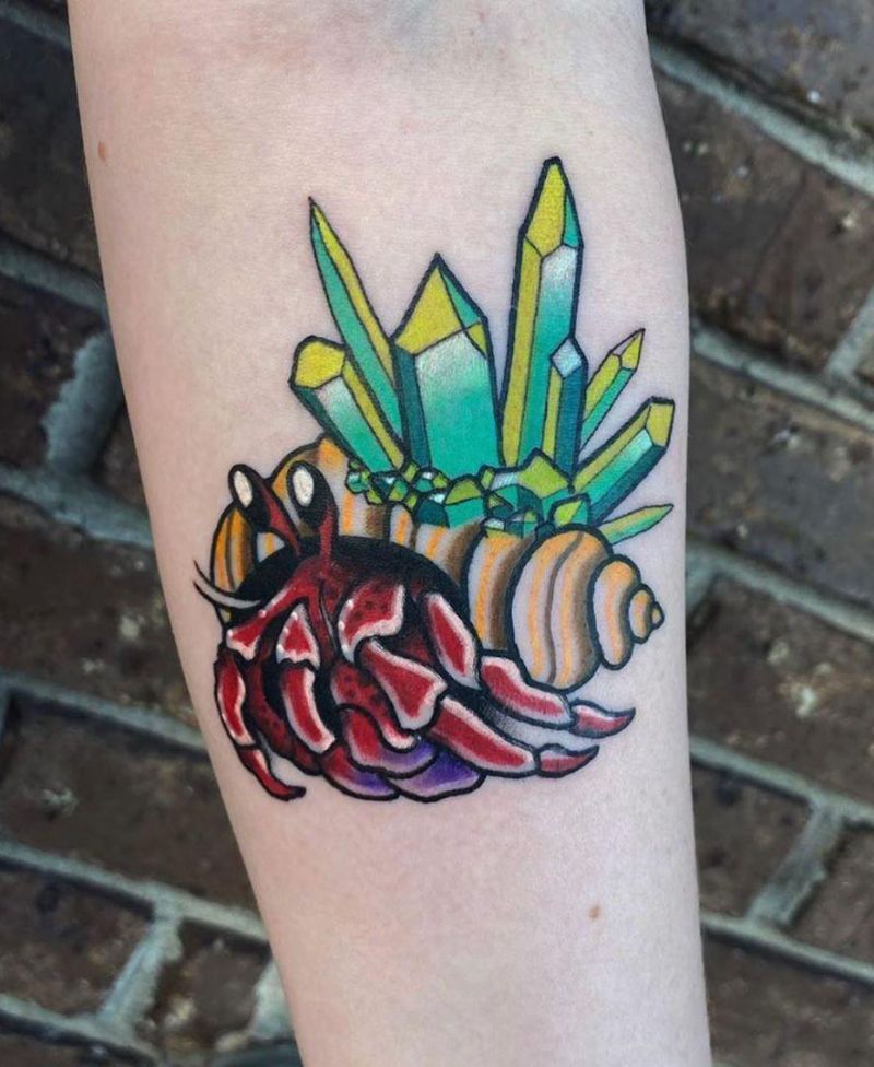 30 Pretty Hermit Crab Tattoos You Will Love