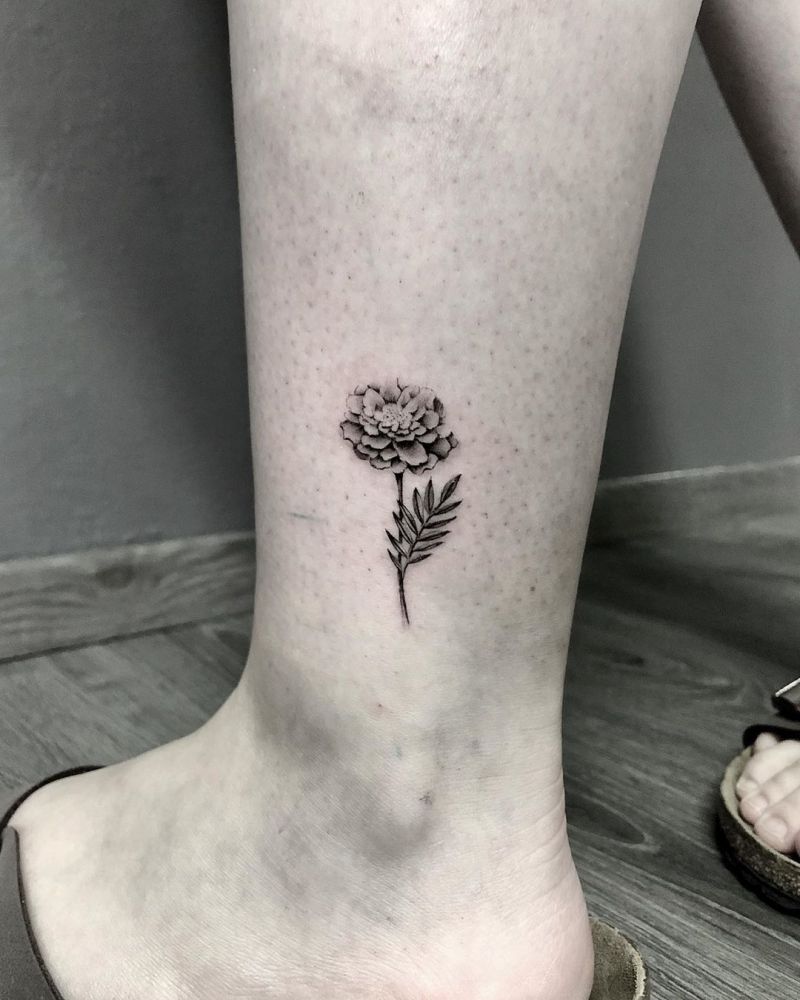 30 Beautiful Marigold Tattoos You Will Love