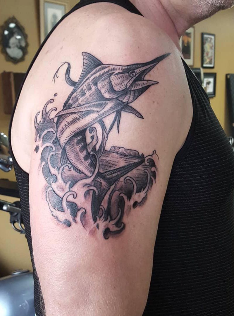 30 Pretty Marlin Tattoos You Will Love